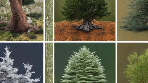 Most endangered tree species in Europe. Yew, Juniper, Holly, European larch, silver fir