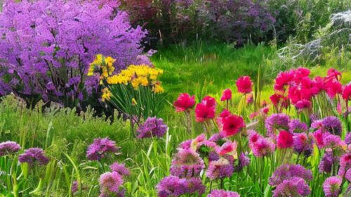 Planting and flowering seasons for grasses, wildflowers, shrubs and trees