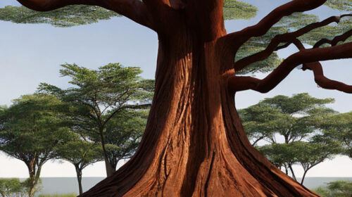 Most endangered tree species in Africa. African teak, mahogany, pygeum, blackwood, cork oak.