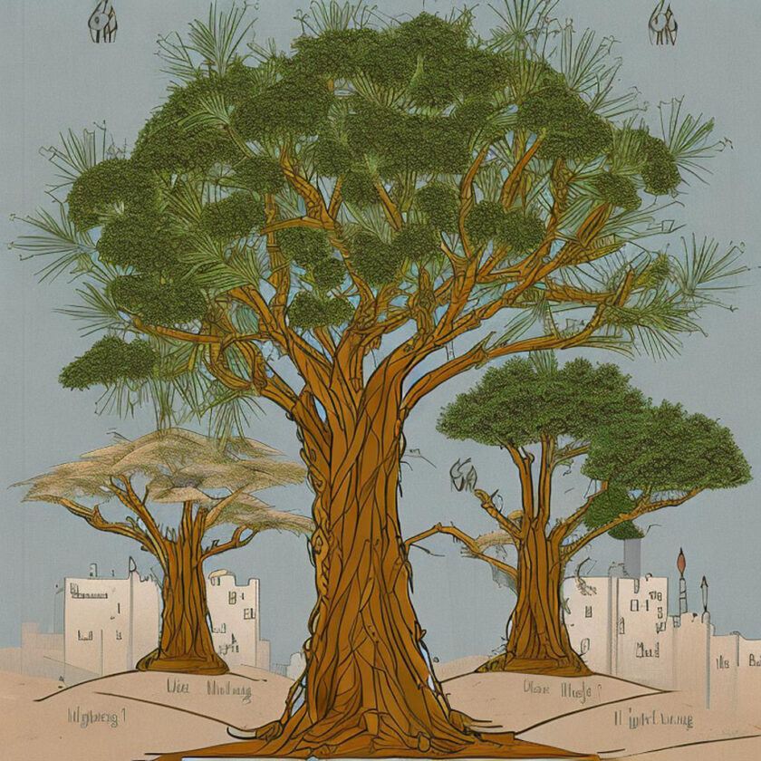 Sacred trees in the Middle East. Examples and symbolic significance. Cedar of God, olive tree, Terebinth, date palm, sycamore