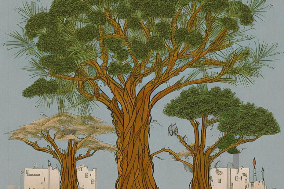 Sacred trees in the Middle East. Examples and symbolic significance. Cedar of God, olive tree, Terebinth, date palm, sycamore