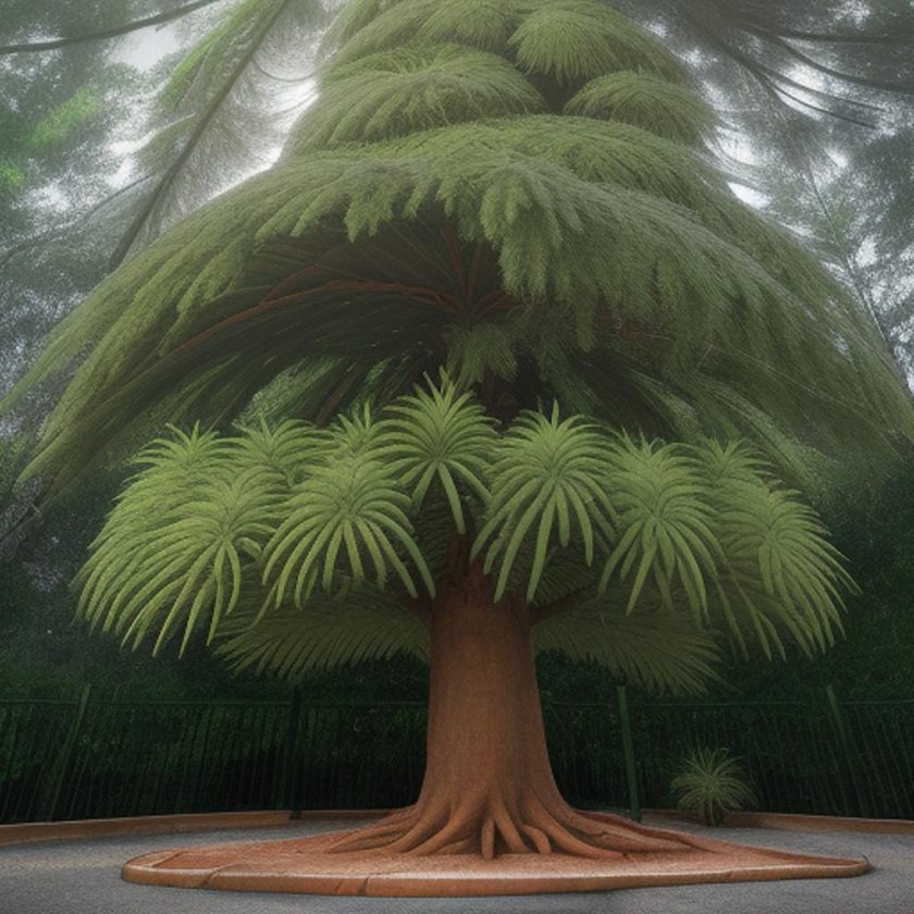 3 most endangered Tree Species in the World. Wollemi Pine (Wollemia nobilis), Monkey Puzzle Tree (Araucaria araucana), Florida Torreya (Torreya taxifolia)