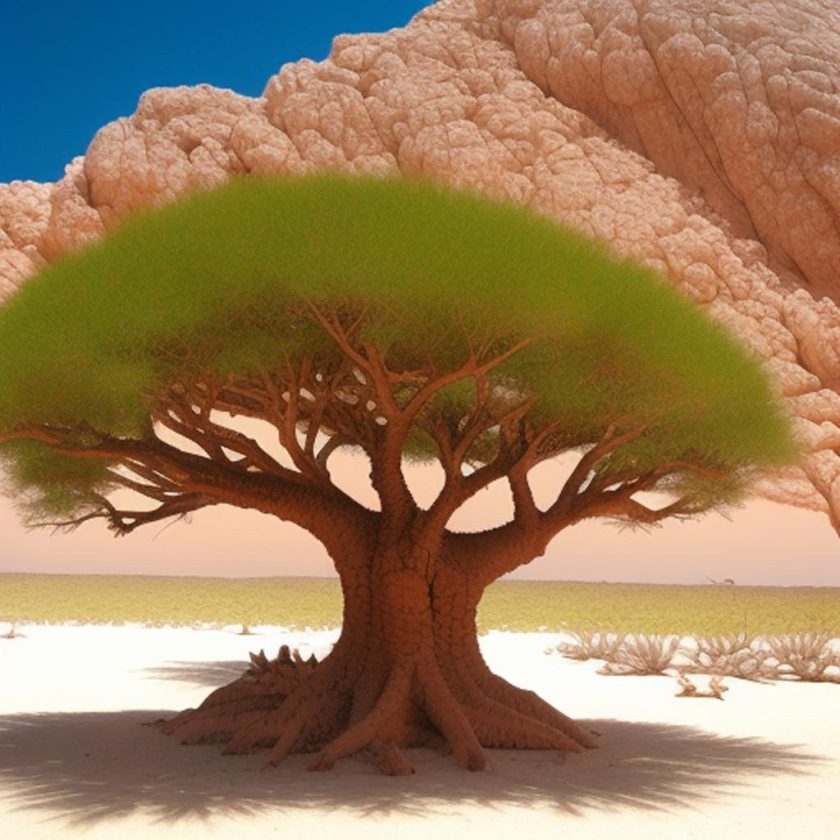 Socotra: Biodiverse Island. The dragon's blood tree, the Socotra desert rose, and the Socotra starling